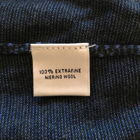 Peter Millar Striped 1/4 Zip Blue Green sweater XXL 100% Extrafine Merino Wool - Picture 10 of 14